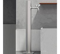 Colonne d'eau De Jardin en Acier Inoxydable avec Borne D'Incendie Et Pistolet Pulvérisateur Antigel, Prolongateur De Point d'eau Extérieur pour L'Arro(Kit 3-20,5 * 86Cm)