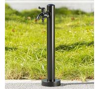 Colonne d'eau de jardin en acier inoxydable avec robinet à double sortie pour irrigation et lavage, solution d'arrosage de 60 cm