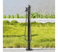 Colonne d'eau de jardin en acier inoxydable avec robinet et pistolet pulvérisateur Support de tuyau extérieur 95 x 6 cm Fontaine de sol pour irrigation Durable et élégant Accessoire de jardin