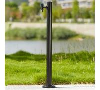 Colonne d'eau de jardin en acier inoxydable avec robinet, support de tuyau autoportant, fontaine décorative pour irrigation et lavage en extérieur