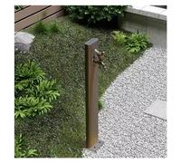 Colonne d'eau de jardin en acier inoxydable - Cylindre hydraulique indépendant durable avec robinet d'arrêt, support d'irrigation résistant au gel pour terrasse et jardin