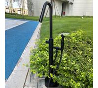 Colonne d'eau de jardin en acier inoxydable de qualité supérieure, robinet extérieur anti-gel de 99,1 cm pour lavage de jardin, irrigation et jardinage (noir, 100 cm)