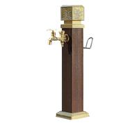 Colonne d'eau de Jardin en Acier Inoxydable, Distributeur d'eau carré Vertical Vintage, borne d'arrosage extérieure résistante au Gel