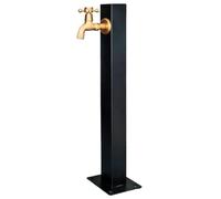 Colonne d'eau de jardin en acier inoxydable durable pour fontaine extérieure verticale 304 colonne d'eau pour installation au sol robinet de jardin décoratif (doré B)