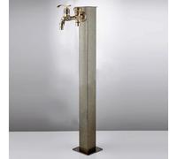 Colonne d'eau de jardin en acier inoxydable, extension de support de tuyau d'extérieur avec bouche anti-gel pour fontaine décorative et irrigation efficace du jardin