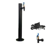 Colonne D'eau De Jardin En Acier Inoxydable, Robinet D'arrosage Vertical Autoportant, Raccordement Au Sol/Latéral, pour Terrasses, Jardins Et Potagers Extérieurs(Black4,Side water inlet)