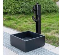 Colonne d'eau de Jardin en Acier Inoxydable, Support de Tuyau autoportant avec Robinet, Distributeur d'eau antigel extérieur, borne d'incendie