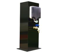 Colonne d'eau de Jardin en Acier Inoxydable ZR98US, avec Double Robinet, Prise étanche extérieure pour Une Installation Facile