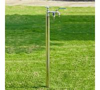 Colonne d'eau de jardin indépendante avec double robinet résistant au gel Tuyau d'eau extérieur Fontaine décorative verticale pour irrigation 150 cm