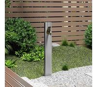 Colonne d'eau de jardin indépendante avec robinet Irrigation Eau Poste de fontaine avec un support de tuyau de pistolet à pulvérisation anti-gel avec des oiseaux et un pilier en acier inoxydable