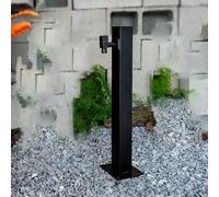 Colonne d'eau de Jardin Robinet Jardin Acier Inoxydable Robinet Antigel Extérieur Colonne d'eau Verticale Cylindrique pour l'irrigation et l'arrosage du Jardin(Deep black,60cm/23.62in)