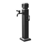 Colonne d'eau de Jardin, Support de Robinet autoportant en Acier Inoxydable avec Distributeur de Fontaine décoratif pour l'irrigation et Le Lavage, antigel,