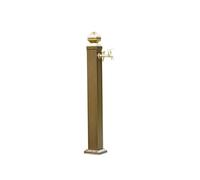 Colonne d'eau de jardin, support de tuyau autoportant avec anti-gel, pour irrigation et Wa, avec robinet et pistolet pulvérisateur, grande bouche d'eau décorative autonome (16,5 x 16,5 x 65 cm)