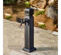 Colonne d'eau de Jardin Verticale antigel pour Robinet d'extérieur, Support de Tuyau autoportant avec Robinet en Laiton, Fontaine d'eau de Jardin résistante aux intempéri