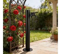 Colonne d'eau de jardin verticale avec double robinet autoportant, robinet de verrouillage, robinet antigel, fontaine d'eau de bouche d'incendie, pour l'irrigation(Style 1,Height: 80cm/31.5in)