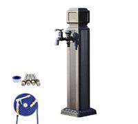 Colonne d'eau de jardin verticale avec pomme de douche Noir 110 L - Idéal pour les jardins extérieurs et les cours, solution d'arrosage durable et élégante