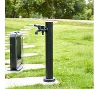 Colonne d'eau de jardin verticale avec robinet à double sortie, design antigel pour extérieur terrasse et jardin