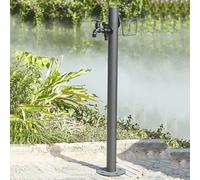 Colonne d'eau de jardin verticale en acier inoxydable 304 résistant au gel - Fixation au sol - Robinet d'eau d'extérieur durable pour cour et jardin - Fontaine résistante aux fissures