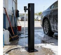 Colonne d'eau de jardin verticale en acier inoxydable 304, robinet sur pied de jardin autoportant, distributeur d'eau antigel fontaine de fontaine d'eau pour l'irrigation(Style 5,Height: 80cm/31.5in)