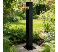 Colonne d'eau de jardin verticale en acier inoxydable 304, robinet sur pied de jardin autoportant, distributeur d'eau antigel fontaine de fontaine d'eau pour l'irrigation(Style 3,Height: 95cm/37.4in)