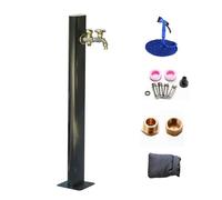 Colonne d'eau de Jardin Verticale en Acier Inoxydable 304, Style rétro, Robinet d'extérieur sur Pied, borne d'incendie antigel, Fontaine Noire résistante pour la décoration de Jardin.