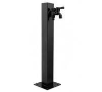 Colonne d'eau de jardin verticale en acier inoxydable avec distributeur antigel et robinet verrouillable pour l'irrigation extérieure et les caractéristiques de l'eau
