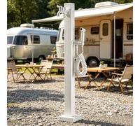 Colonne d'eau de jardin verticale en acier inoxydable, support de tuyau autoportant, distributeur d'eau de robinet antigel extérieur, fontaine de fontaine d'eau(Style 4,Height: 95cm/37.4in)