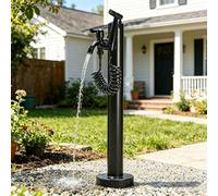 Colonne d'eau de jardin verticale extérieure en acier inoxydable 304,Colonne d'eau de jardin extérieure,robinet d'eau de cour extérieur antigel,Lavage de voiture,bain pour animaux,arrosage 60cm Noir