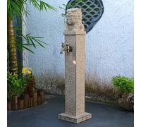 Colonne d'eau de jardin verticale extérieure, robinet en acier inoxydable pour irrigation de cour, distributeur d'eau durable et efficace