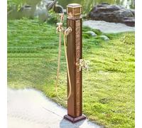 Colonne d'eau de jardin vintage en laiton - Support de tuyau d'extérieur - Design rétro pour lavage de voiture et arrosage des plantes - Fixation durable pour fontaine de jardin