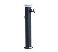 Colonne D'eau de Robinet Exterieur, Colonne de Robinet Jardin avec lumière LED Solaire, Robinet Extérieur de Décoration de Paysage de Jardin, pour le lavage et l'arrosage de Voiture(40.9in/104cm)