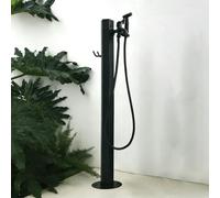 Colonne d'eau d'extérieur résistante au gel avec tuyau de pulvérisation rétractable de 10 m, bouche d'eau en acier 304 avec robinets en laiton, pour terrasse et jardin