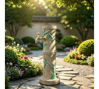 Colonne d'eau élégante et autonome en bambou, raccord en laiton, pour une utilisation dans les zones extérieures froides et ensoleillées, montage facile au sol, bouche d'irrigation et de lavage pour