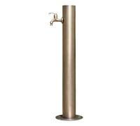 Colonne d'eau en acier inoxydable pour irrigation de jardin, robinet de sol extérieur et fonction d'aménagement paysager - Design cylindrique durable pour le lavage et la décoration