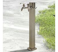 Colonne d'eau extérieure autoportante avec double sortie de robinet et design antigel pour cours, parcs et villas