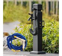 Colonne d'eau extérieure avec robinet d'extension et pistolet pulvérisateur - Bouche d'incendie montée au sol pour l'irrigation et le lavage de jardin, ferme, pâturage, arrière-cour