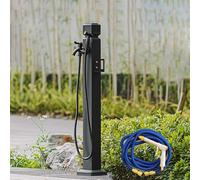 Colonne d'eau extérieure avec robinet d'extension et pistolet pulvérisateur - Bouche d'incendie montée au sol pour l'irrigation et le lavage de jardin, ferme, pâturage, arrière-cour