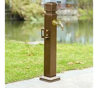 Colonne d'eau extérieure avec robinet en laiton et pistolet pulvérisateur, bouche d'eau de jardin en alliage d'aluminium, robinet d'eau de cour résistant au gel, entrée latérale/inférieure