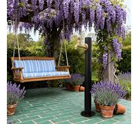 Colonne d'eau extérieure avec robinet Robinet d'eau de jardin vertical cylindrique en acier inoxydable Robinet de sol robuste Prise d'eau antigel pour l'irrigation/lavage(B-Height: 60cm/23.6in)