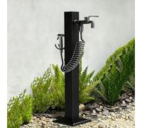 Colonne d'eau extérieure en acier inoxydable 304,source d'hydratation décorative extérieure,robinet de jardin autoportant pour l'irrigation du jardin,de la ferme,des pâturages(Height: 60cm/23.6in)