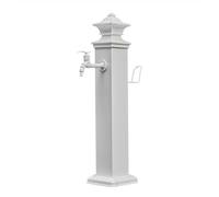 Colonne d'eau extérieure en acier inoxydable 72/112 cm robinet de jardin avec tuyau de 7,5 m et pulvérisateur résistant au gel robinet de sol pour irrigation et nettoyage