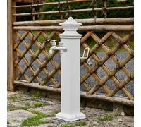 Colonne d'eau extérieure en acier inoxydable 72/112 cm robinet de jardin avec tuyau de 7,5 m et pulvérisateur résistant au gel pour irrigation et nettoyage, luminaire de jardin durable et élégant