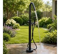 Colonne D'eau Extérieure en Acier Inoxydable avec Pistolet Pulvérisateur, Robinet antigel pour Irrigation de Jardin, Distributeur d'eau, Bouche d'incendie(Black)
