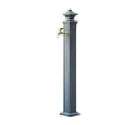 Colonne d'eau extérieure en acier inoxydable avec robinet, fontaine verticale pour jardin, robinet à colonne résistant au gel, idéale pour l'aménagement paysager(Bottom inlet,17x17x112cm)