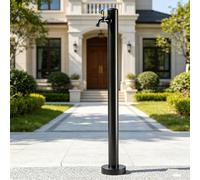 Colonne d'eau extérieure en acier inoxydable, robinet-borne décoratif pour jardin, colonne d'eau robuste à fixation au sol, robinet antigel pour ferme et jardin(With lock,10 * 95cm)