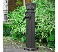 Colonne d'eau extérieure Robinet de jardin antigel Fontaine décorative Distributeur d'eau Bouche d'incendie Noir 74 cm Fontaine de jardin