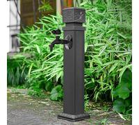 Colonne d'eau extérieure Robinet de jardin antigel Robinet décoratif Fontaine à eau Distributeur d'eau Bouche d'incendie Noir 5-114 cm - Parfait pour la décoration de jardin et de terrasse