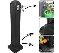 Colonne d'eau Jardin Réservoir Jardin Robinetterie de Jardin H 91,5 cm Autonome Robinet Noir Hydrant