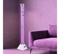 Colonne d'eau Lampadaire Colonne à bulles avec changement de couleur Lampe décorative LED Lampadaire, avec 5 poissons décoratifs, intensité des bulles réglable, LxlxH 21,5x21,5x120 cm