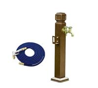Colonne d'eau pour jardin vertical - Borne d'arrosage extérieure avec robinet, lance d'arrosage et support de tuyau autoportant - Fontaine décorative type bouche d'incendie(Bronze,Small)